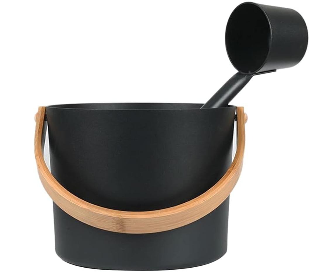 Cubo y paleta para la sauna